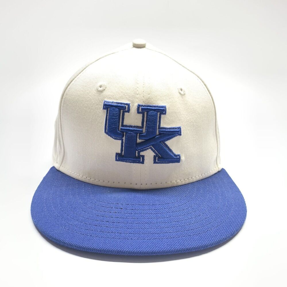 University of Kentucky UK Wildcats New Era Hat 7 1/8 White Blue Cap 59FIFTY
